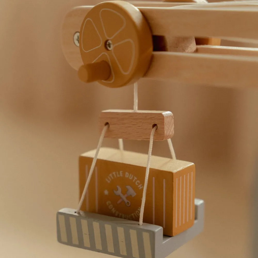 Little Dutch Houten hijskraan – Treinbaan