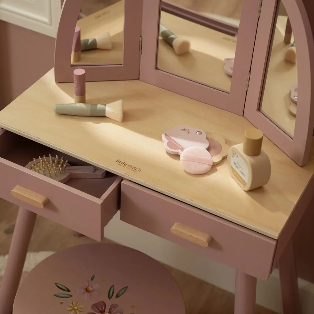 Little Dutch Houten kaptafel groot– Roze – Essentials