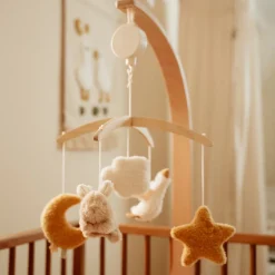Little Dutch Houten muziekmobiel - Beige - Newborn Naturals