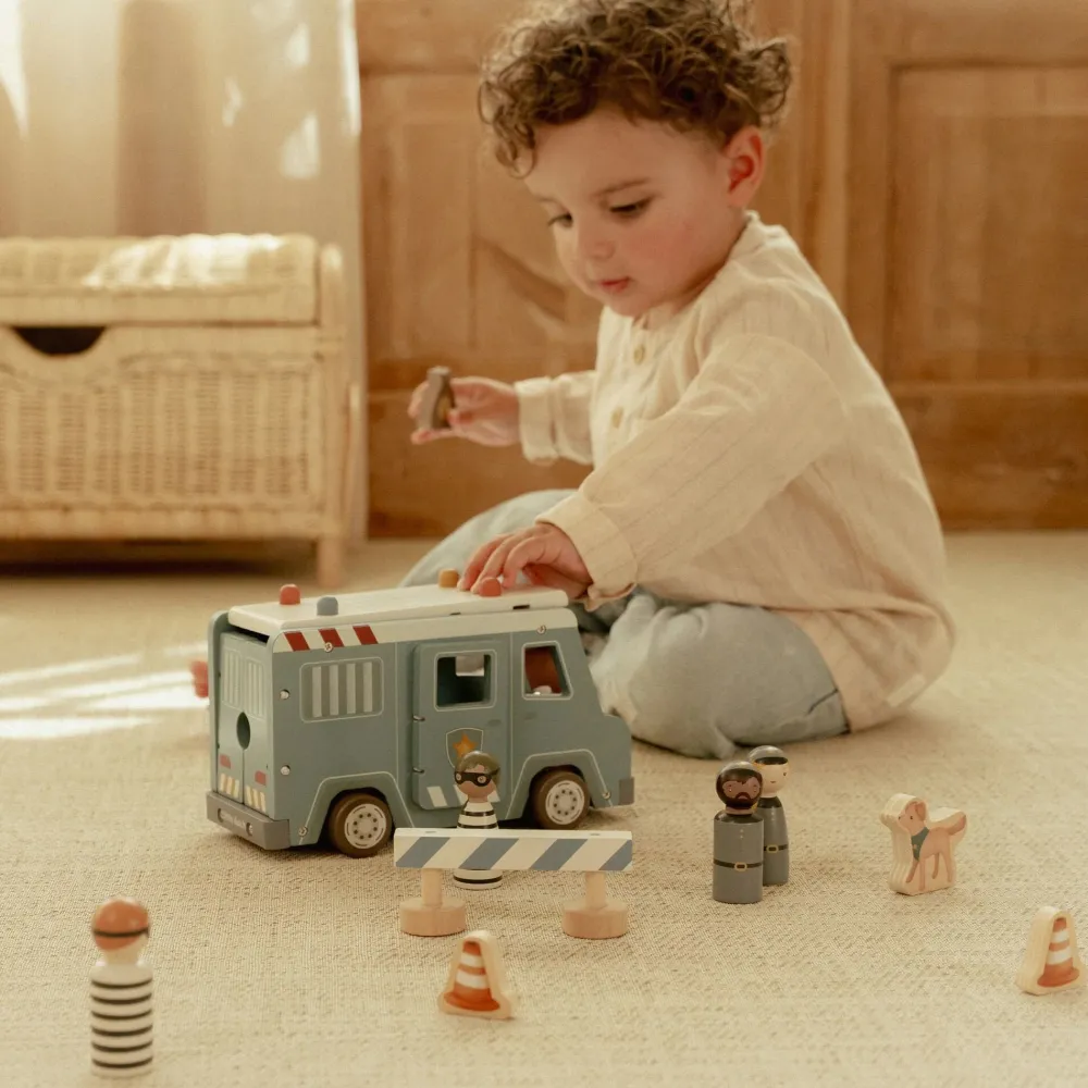 Little Dutch Houten politiewagen – Blauw – Essentials