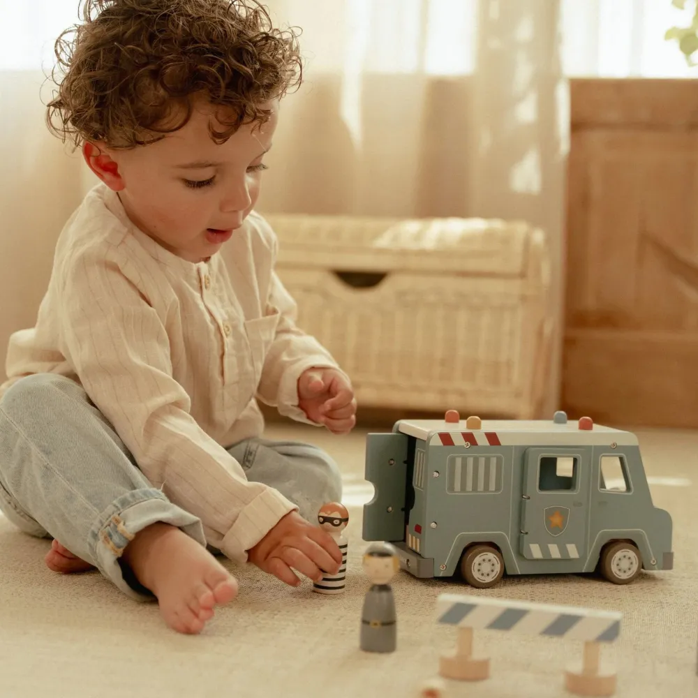 Little Dutch Houten politiewagen – Blauw – Essentials
