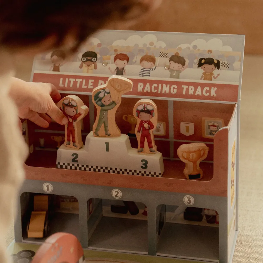 Little Dutch Houten racebaan in speelkoffer – Meerkleurig – Essentials