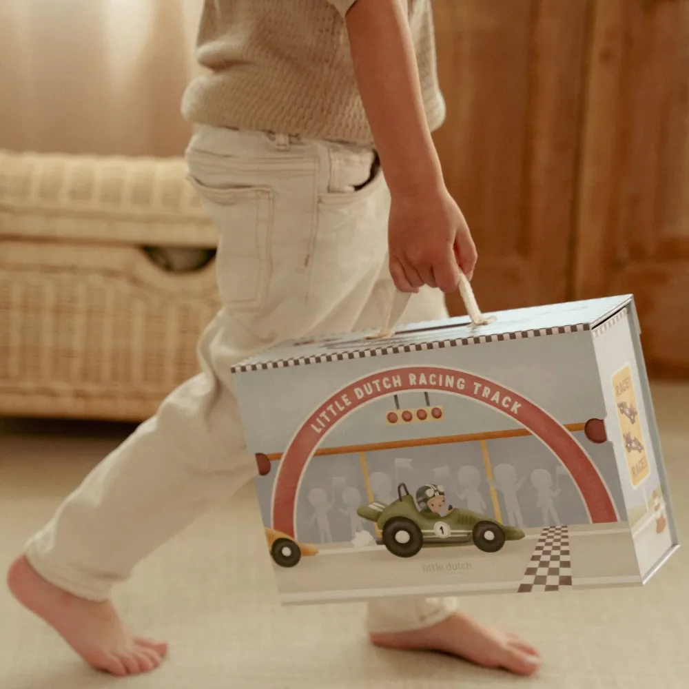 Little Dutch Houten racebaan in speelkoffer – Meerkleurig – Essentials