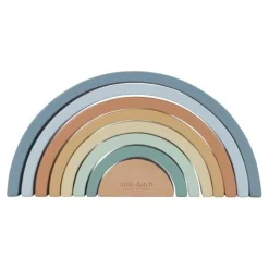Little Dutch Houten Stapelregenboog - Blauw - Forest Friends