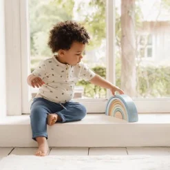Little Dutch Houten Stapelregenboog - Blauw - Forest Friends
