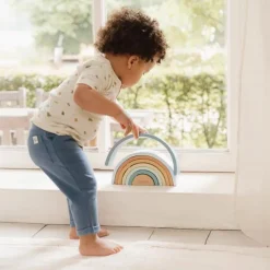 Little Dutch Houten Stapelregenboog - Blauw - Forest Friends