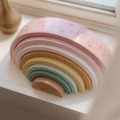 Little Dutch Houten Stapelregenboog - Roze - Fairy Garden