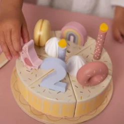 Little Dutch Houten Verjaardagstaartje - Roze - Essentials
