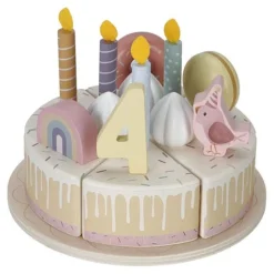 Little Dutch Houten Verjaardagstaartje - Roze - Essentials