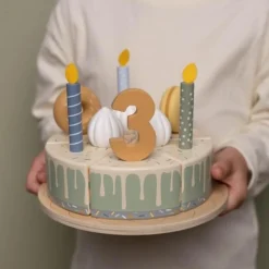 Little Dutch Houten Verjaardagstaartje - Blauw - Essentials
