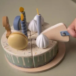 Little Dutch Houten Verjaardagstaartje - Blauw - Essentials