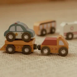 Little Dutch Houten voertuigenset – Meerkleurig – Essentials