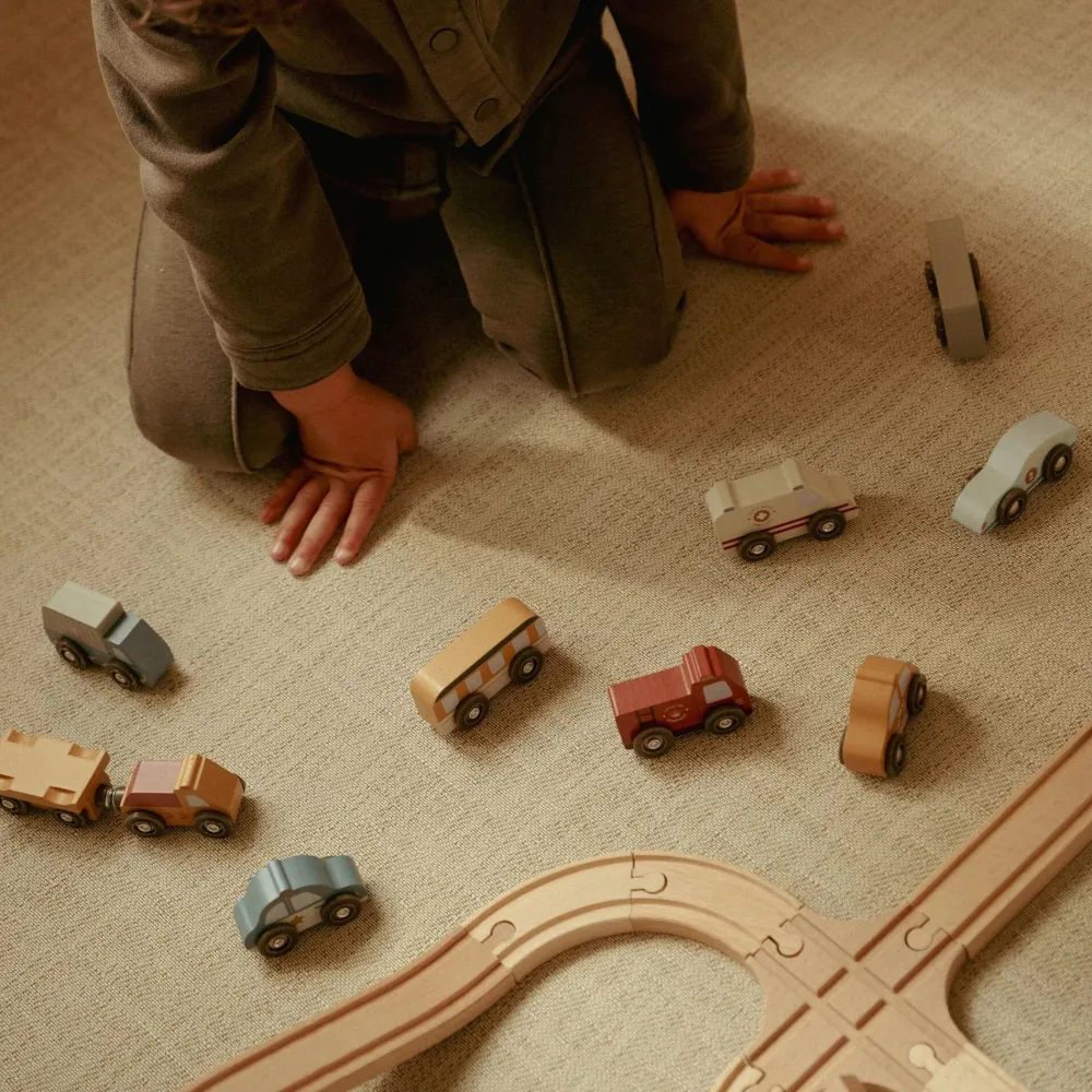 Little Dutch Houten voertuigenset – Meerkleurig – Essentials