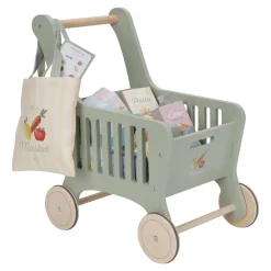 Little Dutch Houten winkelwagen - Groen