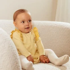 Little Dutch Jurk lange mouw - Geel - Little Farm - Geruit