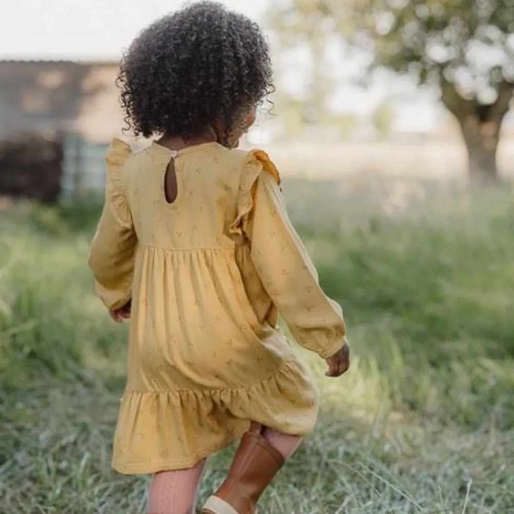 Little Dutch Jurk lange mouw - Geel - Little Farm