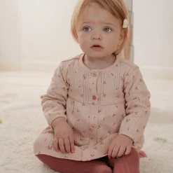 Little Dutch Jurk lange mouw - Roze - Fairy Garden - Fairy Flowers