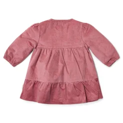 Little Dutch Jurk lange mouw - Roze - Fairy Garden - Corduroy