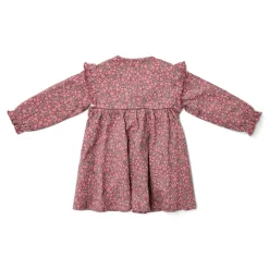 Little Dutch Jurk lange mouw - Roze - Fairy Garden - Bloemen
