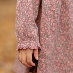 Little Dutch Jurk lange mouw - Roze - Fairy Garden - Bloemen