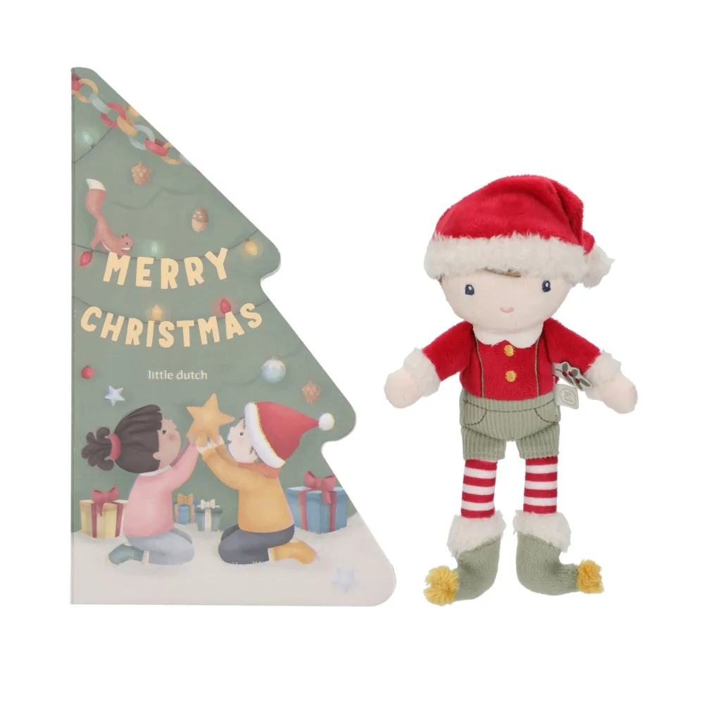 Little Dutch Kerstboek met knuffel Jim - Giftset - NL