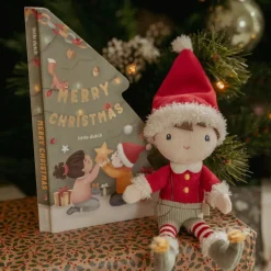 Little Dutch Kerstboek met knuffel Jim - Giftset - NL