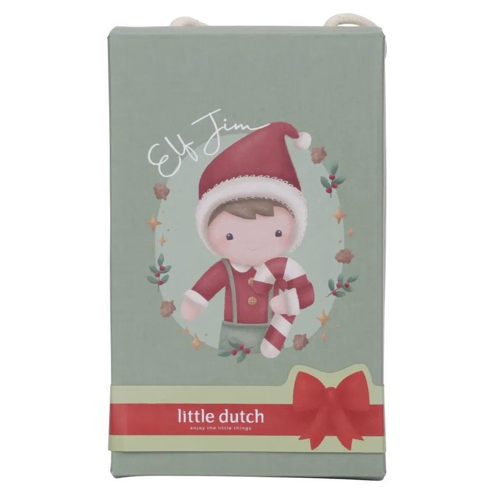 Little Dutch Kerstpop Jim - Rood - Christmas