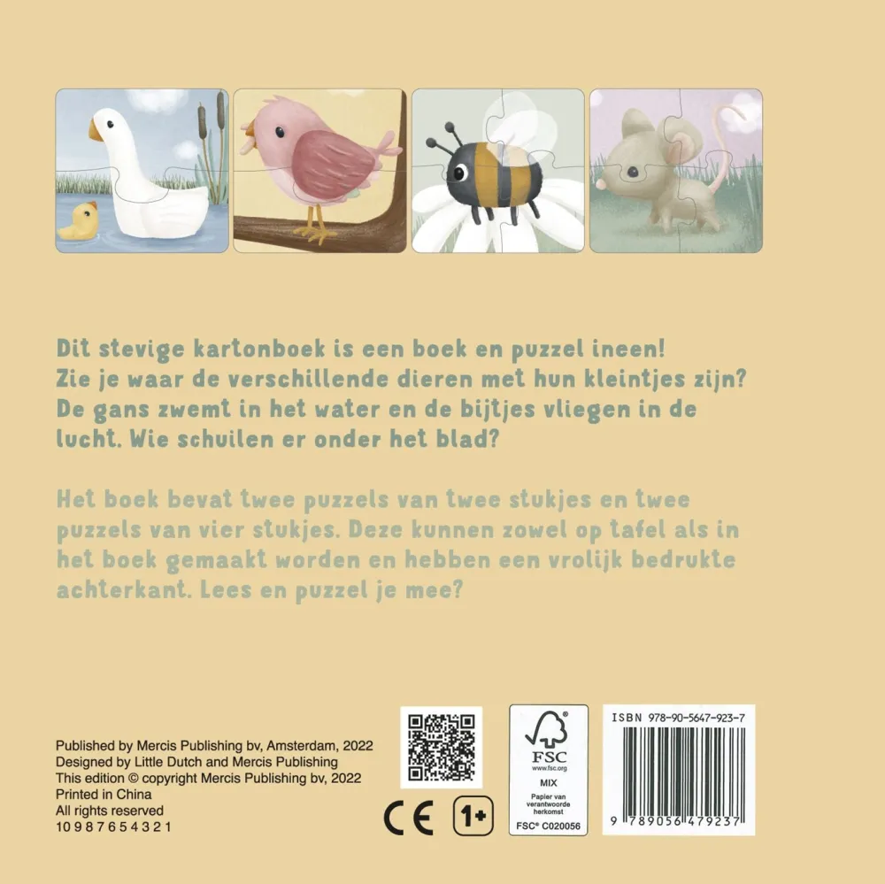 Little Dutch Kinderboek Mijn Dieren Puzzelboek - NL