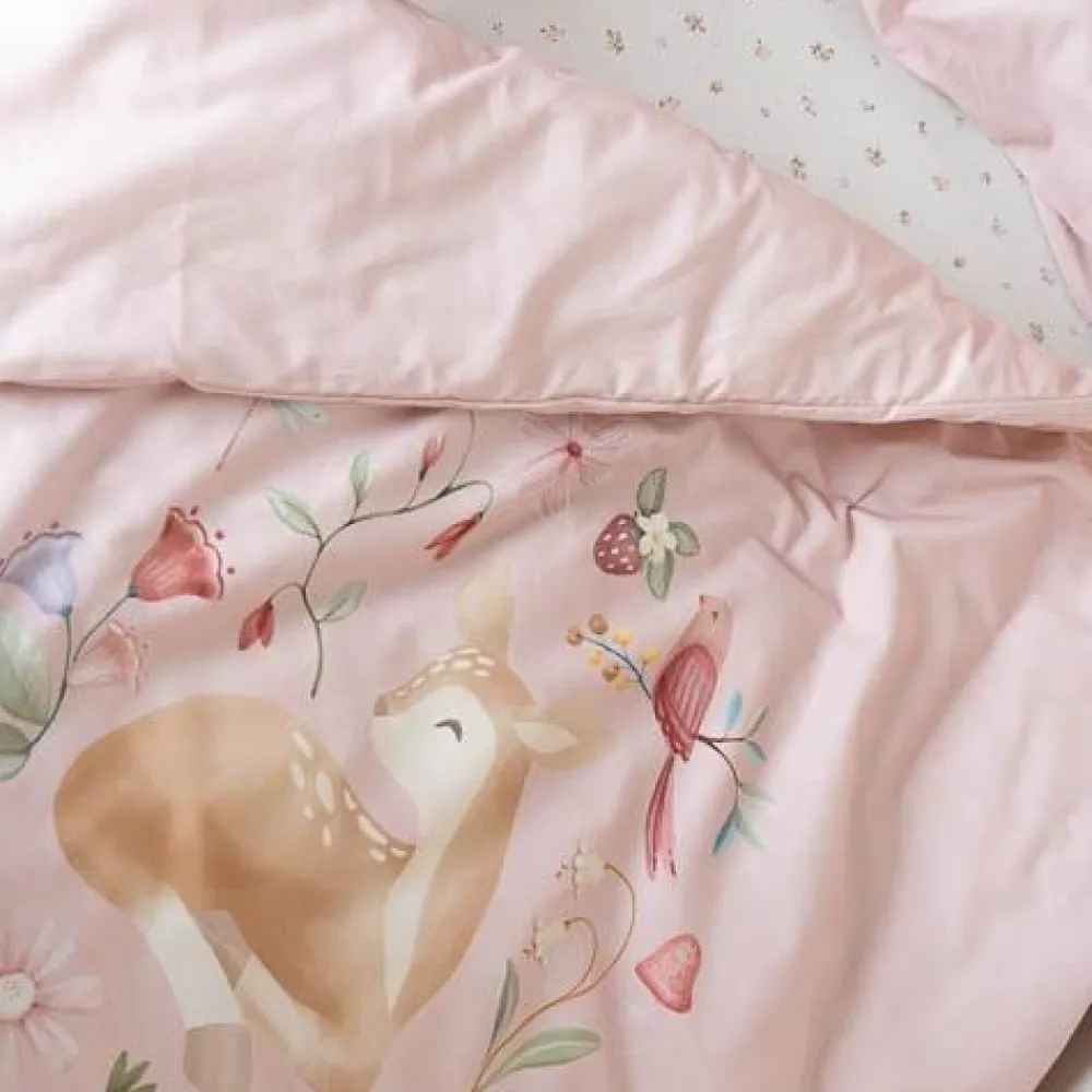 Little Dutch Ledikant dekbedovertrek - Roze - Fairy Garden - Fairy Blossom