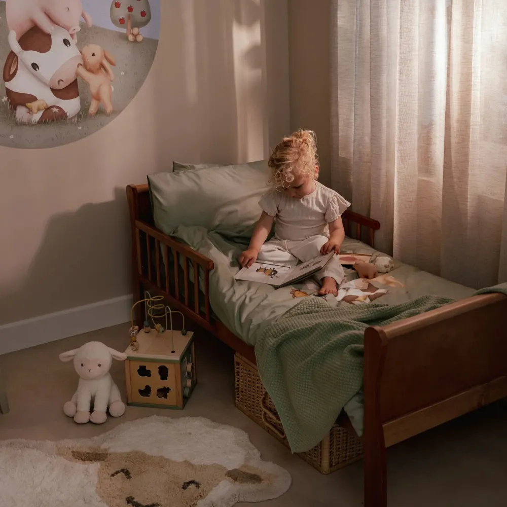 Little Dutch Ledikant dekbedovertrek - Groen - Little Farm