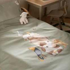 Little Dutch Ledikant dekbedovertrek - Groen - Little Farm