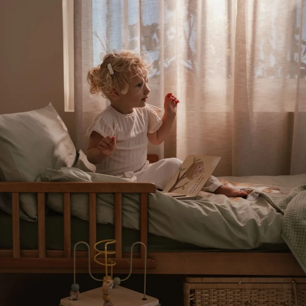 Little Dutch Ledikant dekbedovertrek - Groen - Little Farm