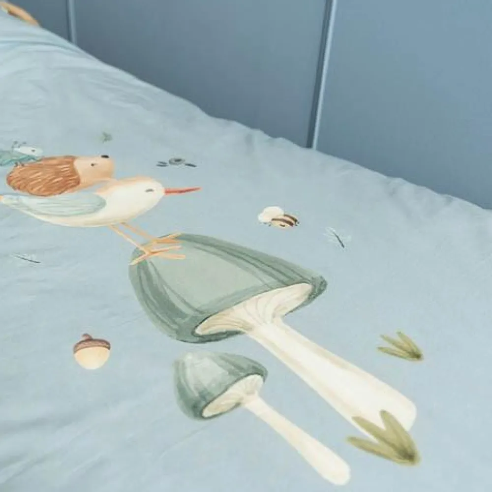 Little Dutch Ledikant dekbedovertrek - Blauw - Forest Friends