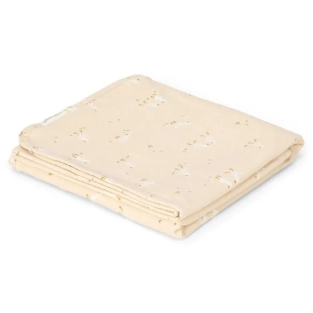 Little Dutch Ledikant deken - Beige - Little Goose - Moon & Stars