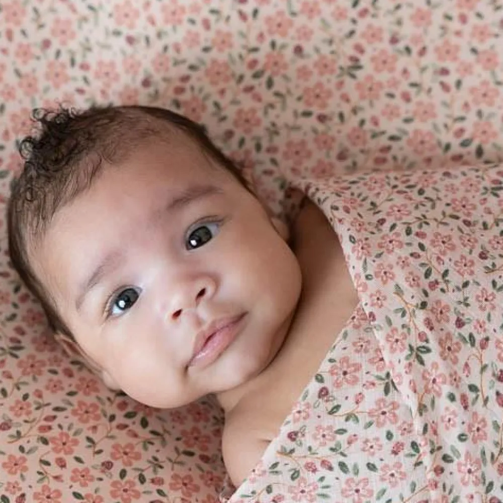 Little Dutch Ledikant hoeslaken - Roze - Fairy Garden - Fairy Floral