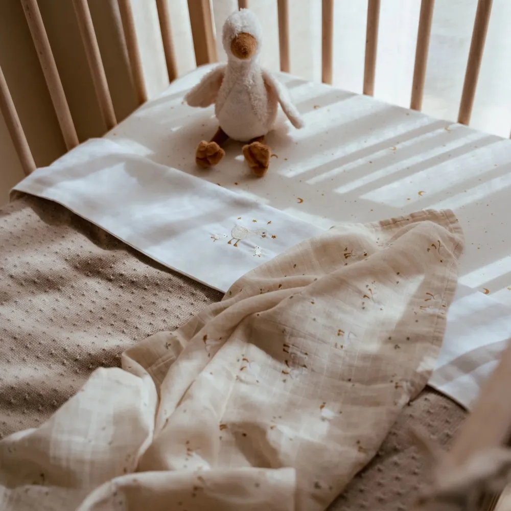 Little Dutch Ledikantlaken - Wit - Newborn Naturals - Little Goose
