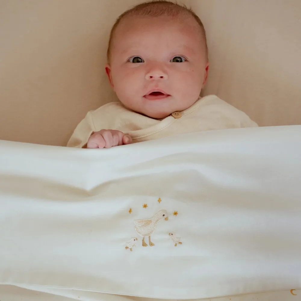 Little Dutch Ledikantlaken - Wit - Newborn Naturals - Little Goose