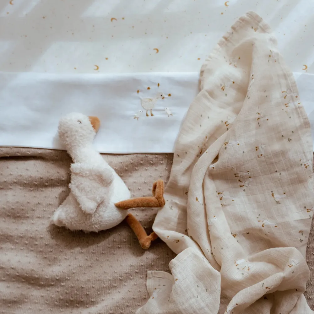 Little Dutch Ledikantlaken - Wit - Newborn Naturals - Little Goose