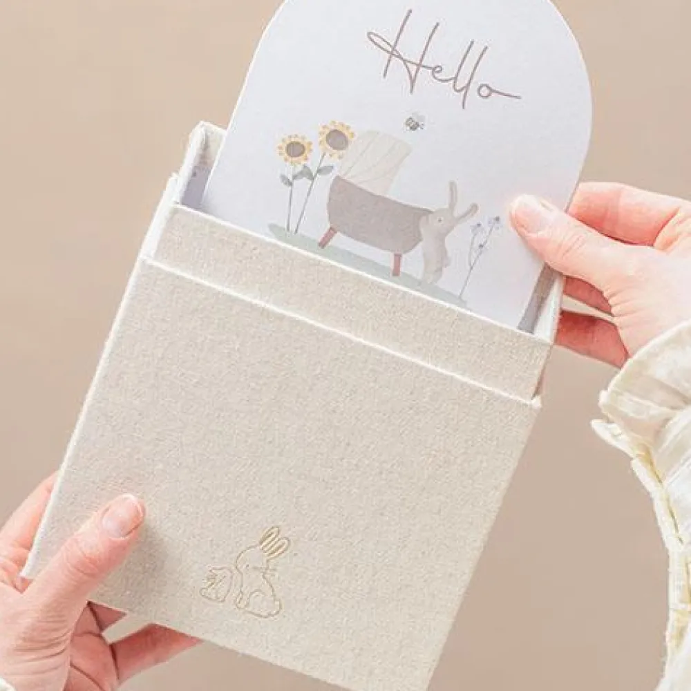 Little Dutch Mijlpaal kaarten - Beige - Baby Bunny - EN