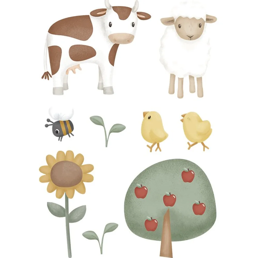 Little Dutch Muurstickers - Meerkleurig - Little Farm