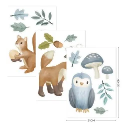 Little Dutch Muurstickers - Meerkleurig - Forest Friends