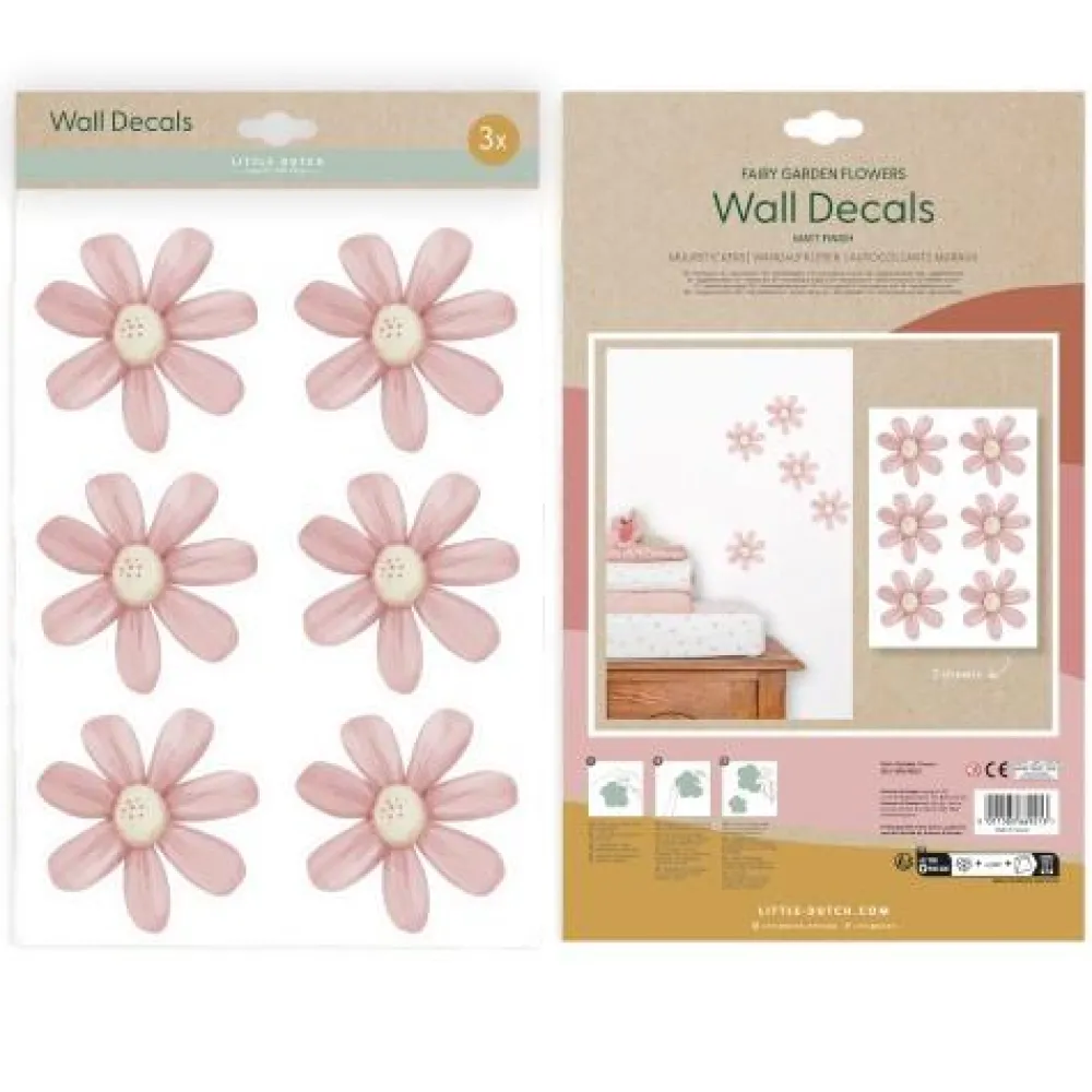 Little Dutch Muurstickers - Roze - Fairy Garden