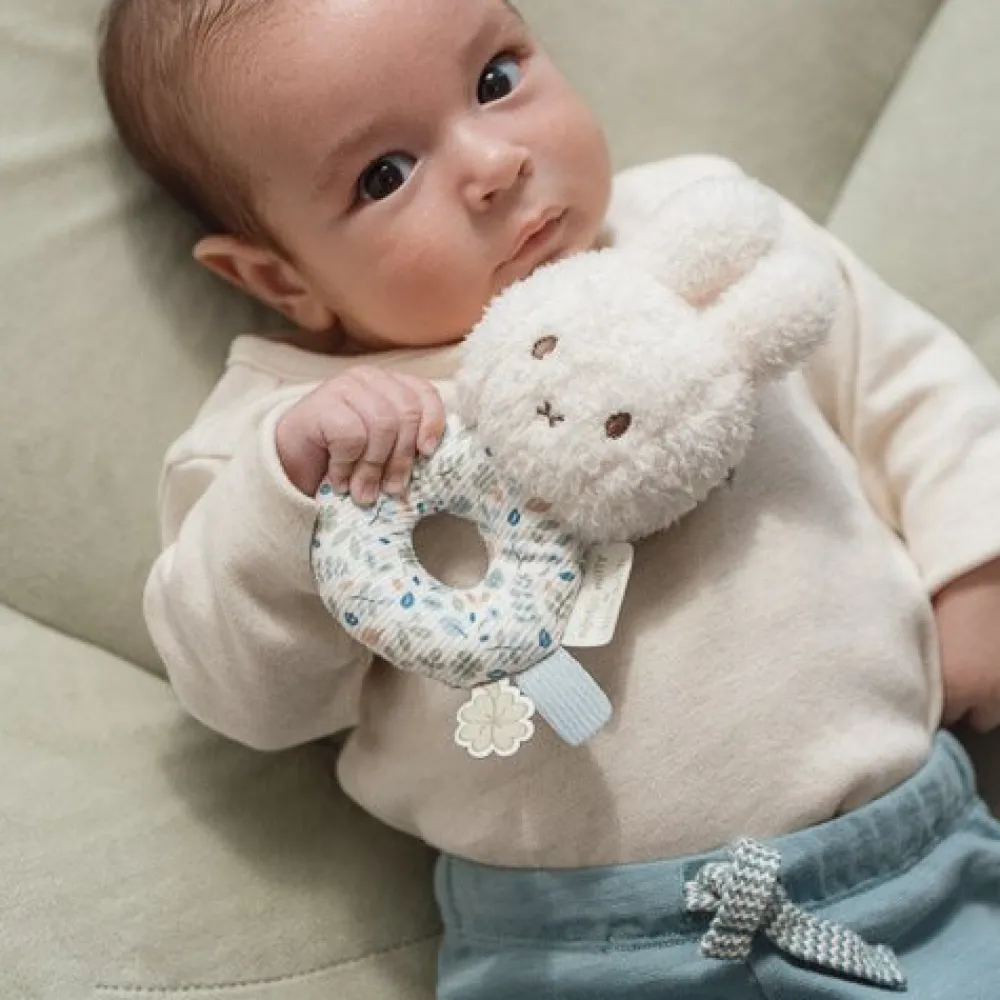 Little Dutch nijntje rammelaar - Blauw - Lucky Leaves