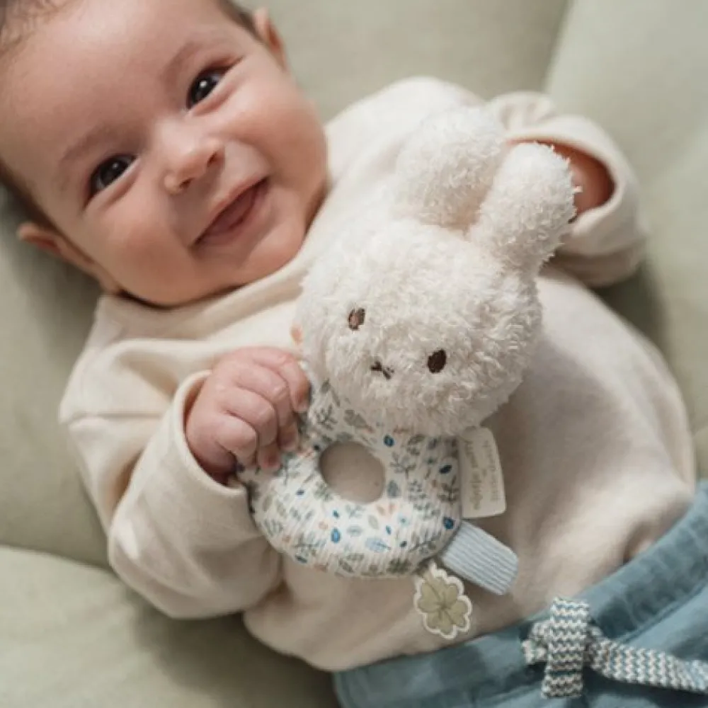 Little Dutch nijntje rammelaar - Blauw - Lucky Leaves