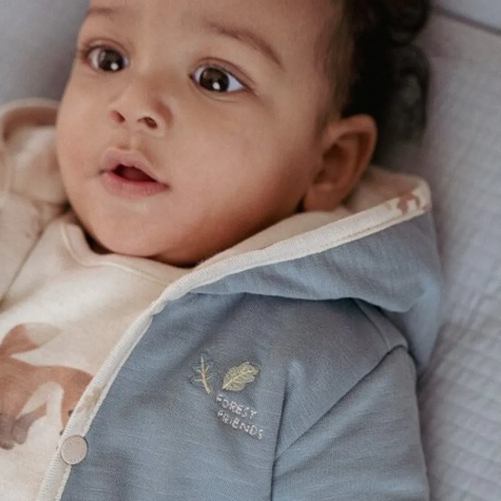 Little Dutch Omkeerbaar jasje - Blauw - Forest Friends