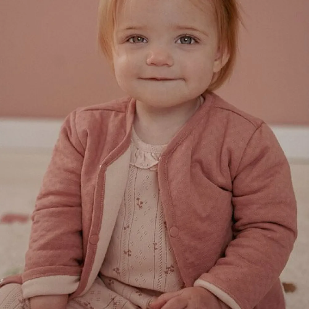 Little Dutch Omkeerbaar jasje - Roze - Fairy Garden