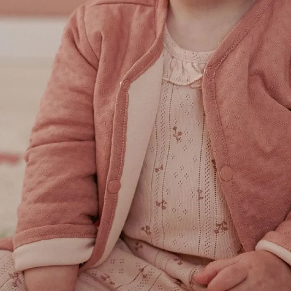 Little Dutch Omkeerbaar jasje - Roze - Fairy Garden