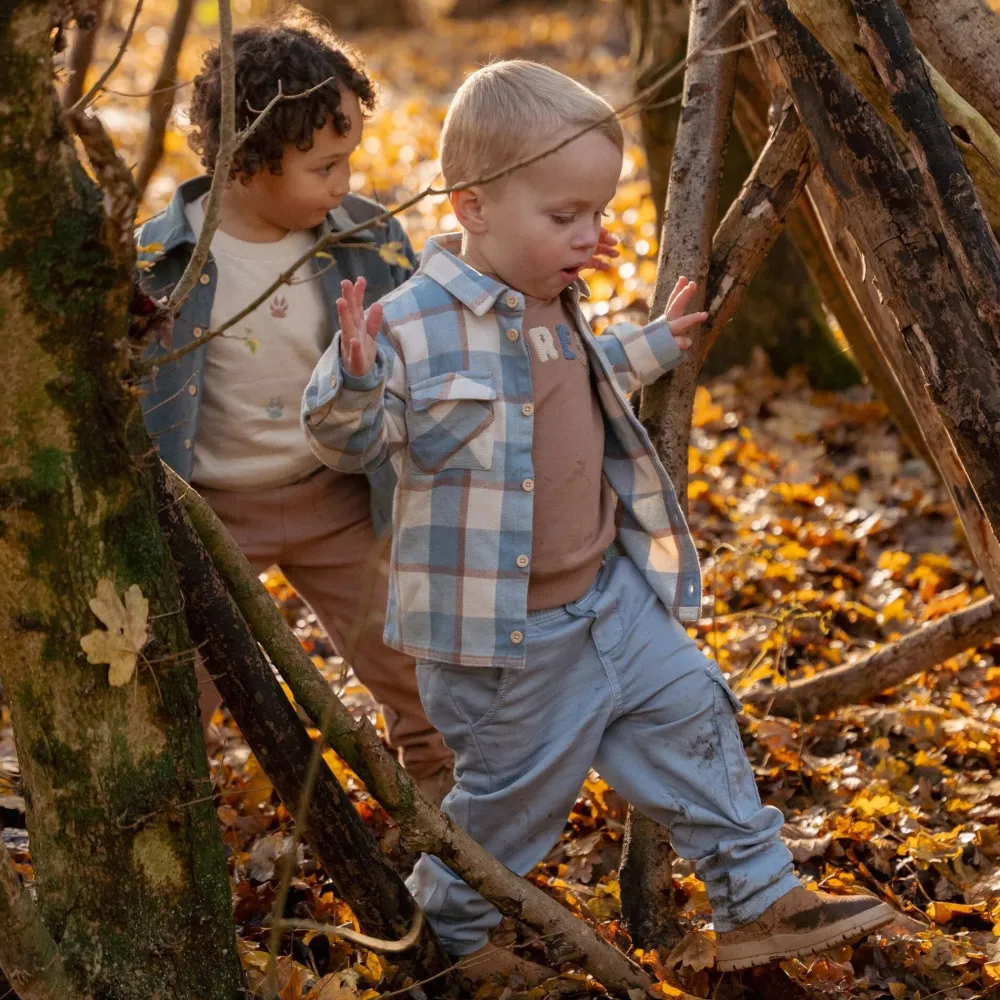 Little Dutch Overhemd - Blauw - Forest Friends