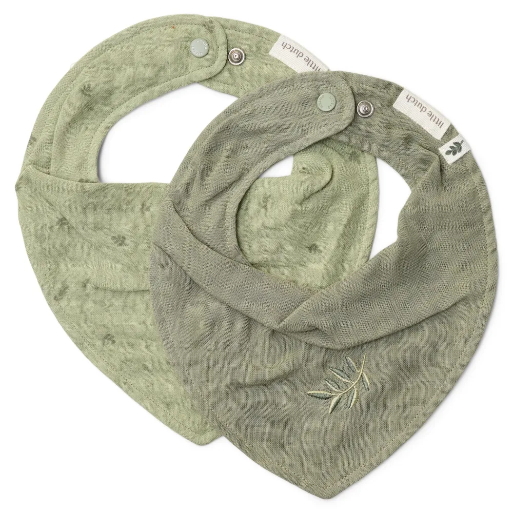 Little Dutch 2-pack bandana slab - Groen - Essentials