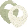 Little Dutch 2-pack Bandana slab - Groen - Essentials - Blueberry Leaves